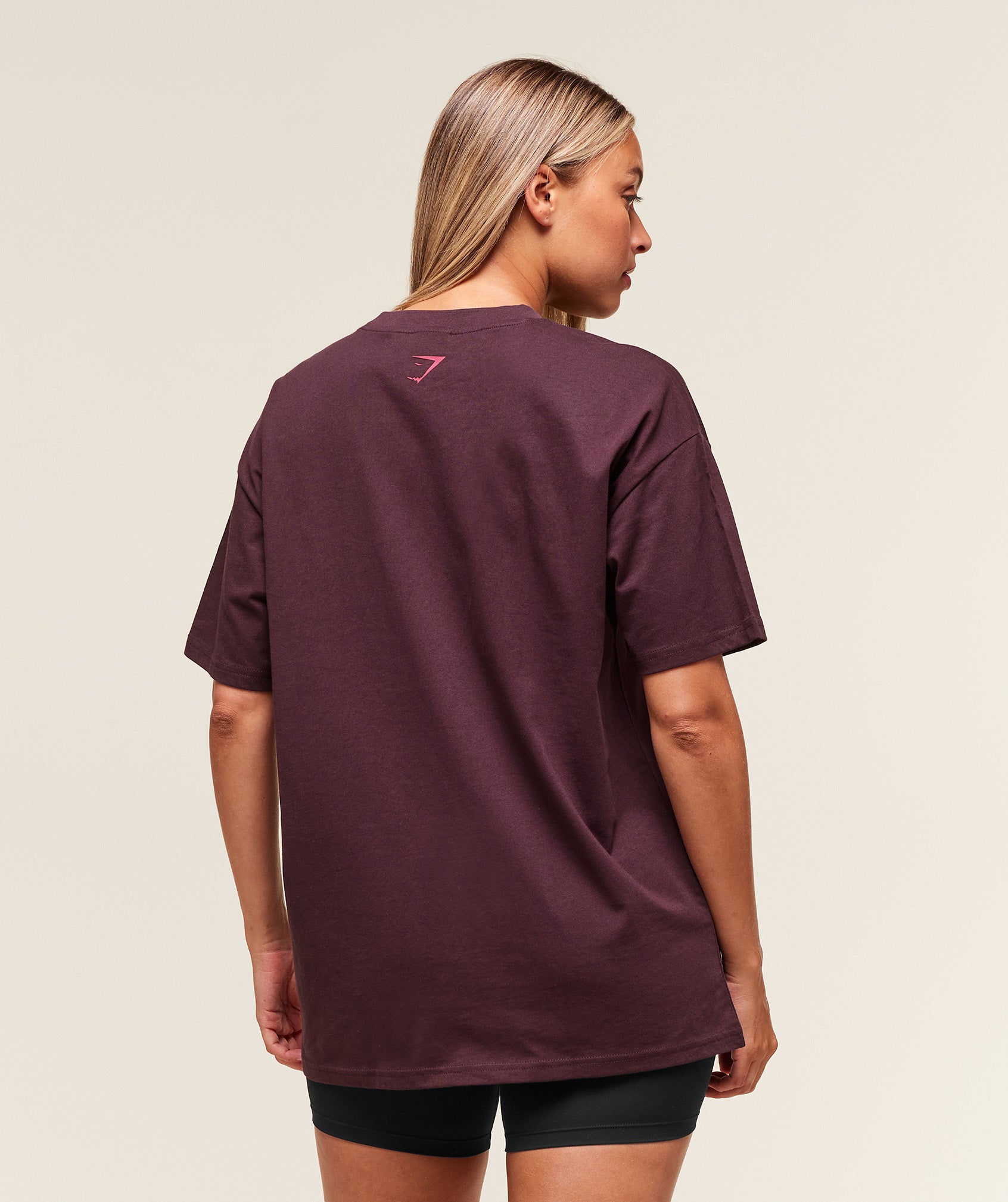 Women's Gymshark Block Oversized T-Shirt Cherry Purple