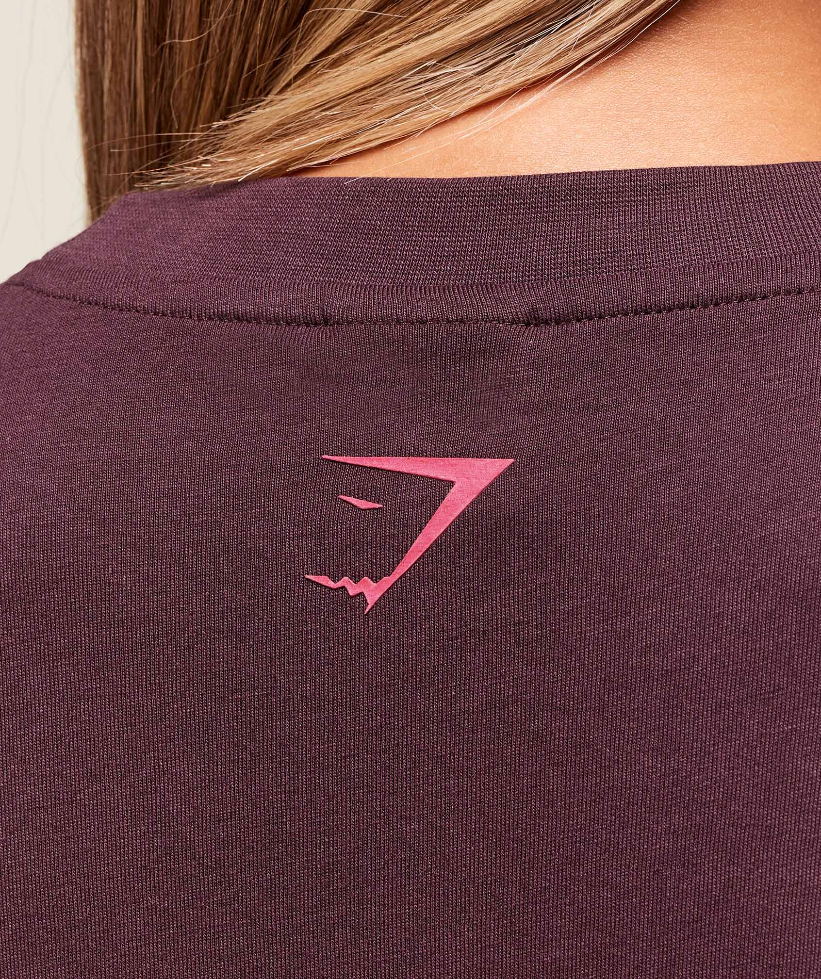 Women's Gymshark Block Oversized T-Shirt Cherry Purple