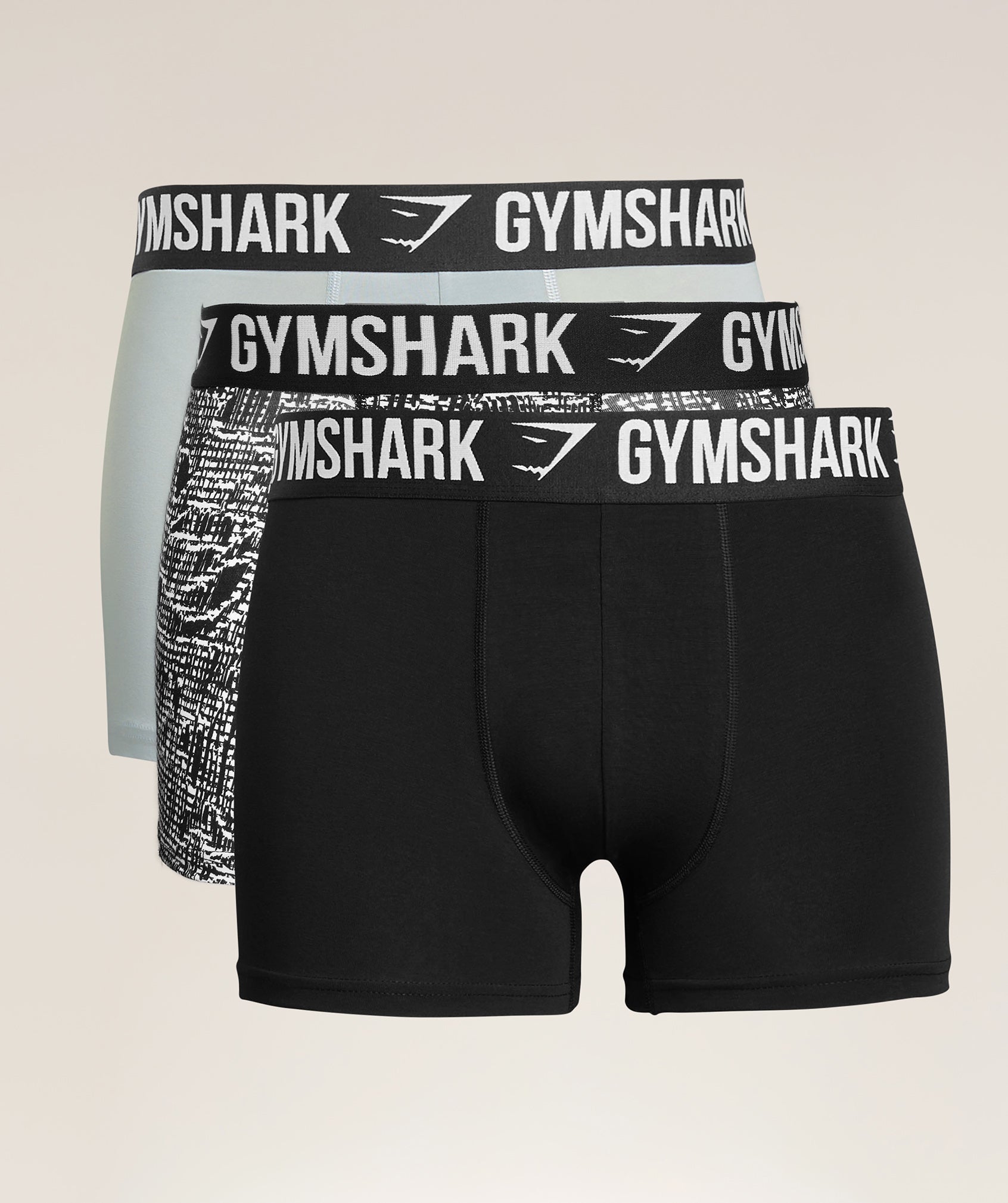 Gymshark Boxer Brief 3Pk Black