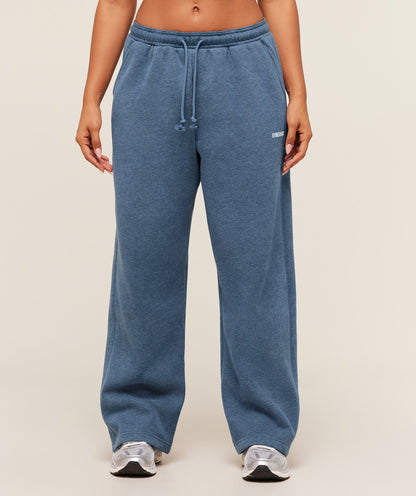 Women's Gymshark Cosy Luxe Straight Leg Regular Joggers Compound Blue Marl