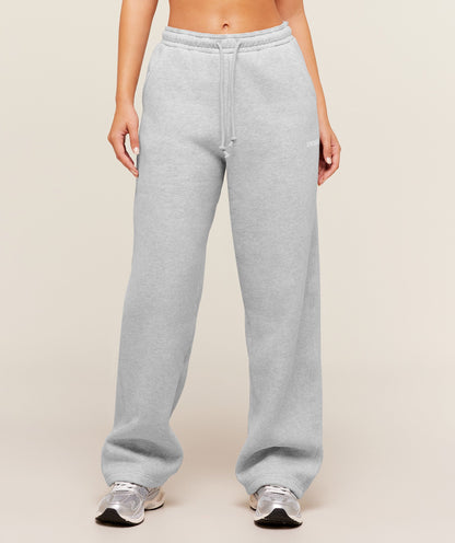 Women's Gymshark Cosy Luxe Straight Leg Regular Joggers Soft Grey Marl