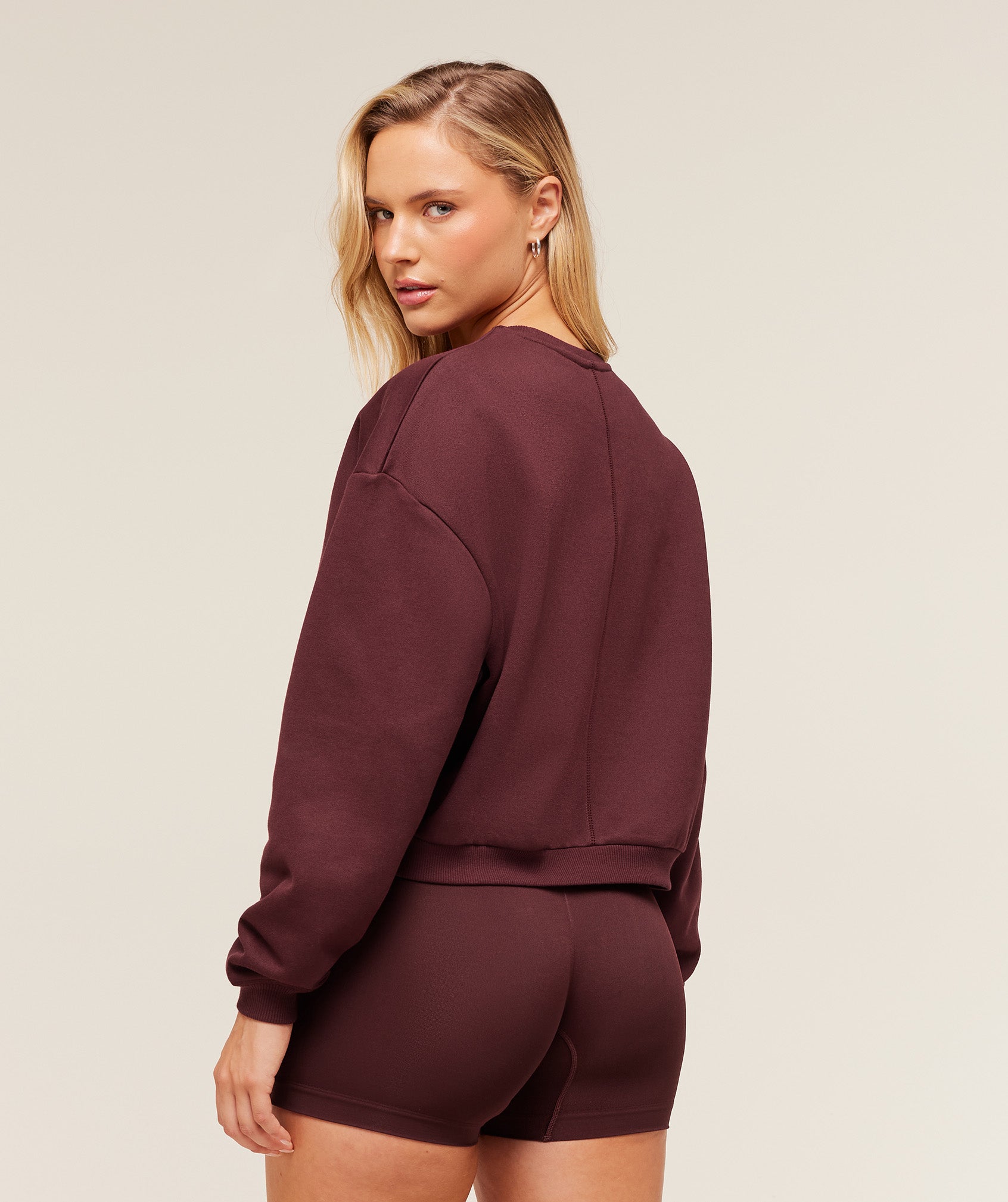 Women's Gymshark Cosy Luxe Sweatshirt Rich Maroon