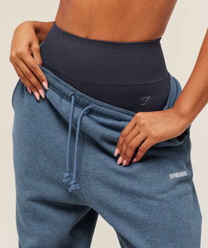 Women's Gymshark Cosy Luxe Cuffed Joggers Compound Blue Marl