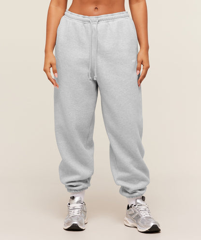 Women's Gymshark Cosy Luxe Cuffed Joggers Soft Grey Marl