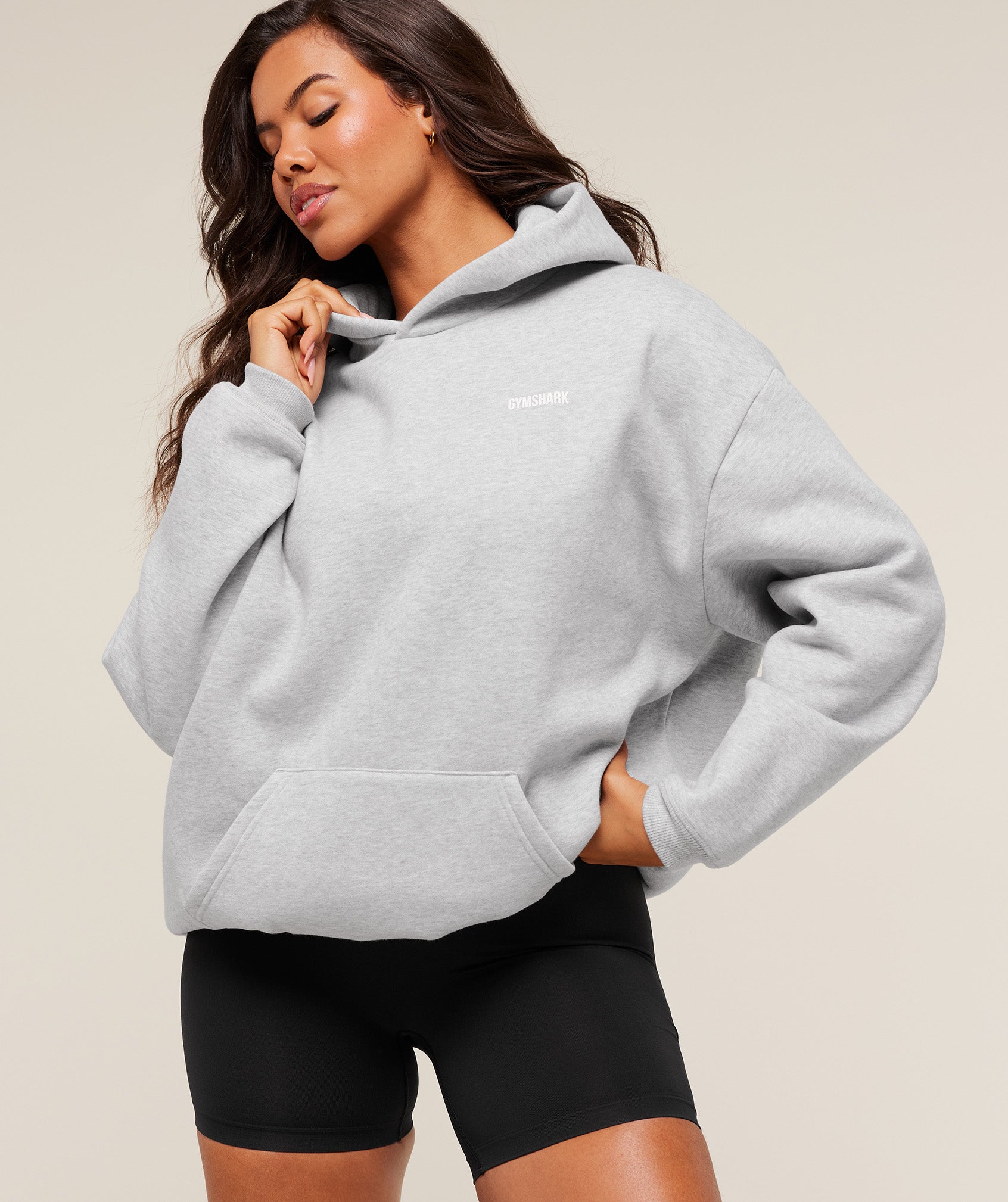 Women's Gymshark Cosy Luxe Hoodie Soft Grey Marl