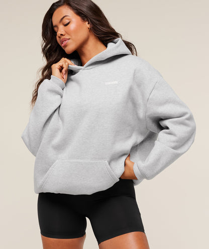 Women's Gymshark Cosy Luxe Hoodie Soft Grey Marl