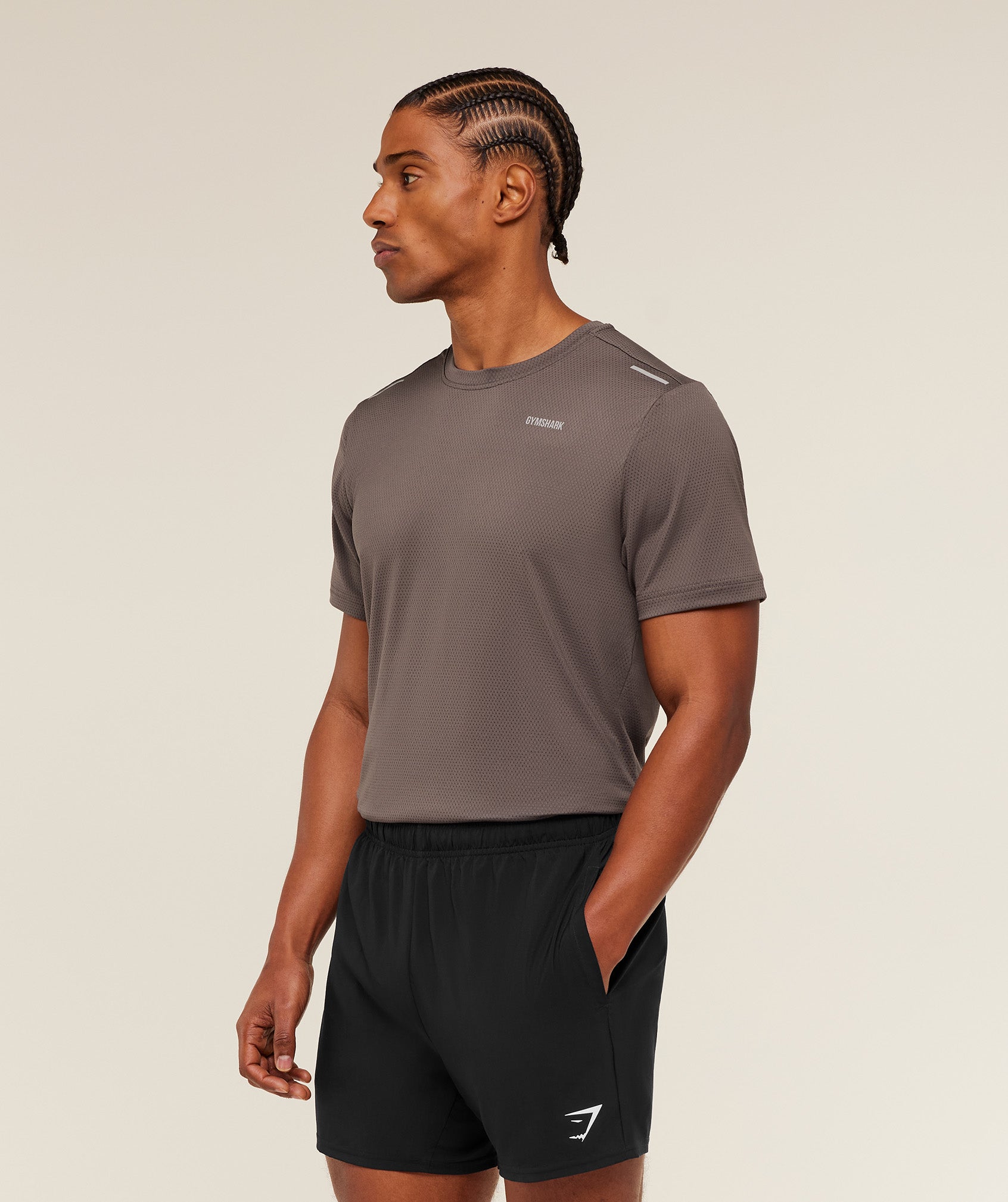 Gymshark Built For More T-Shirt Cool Brown