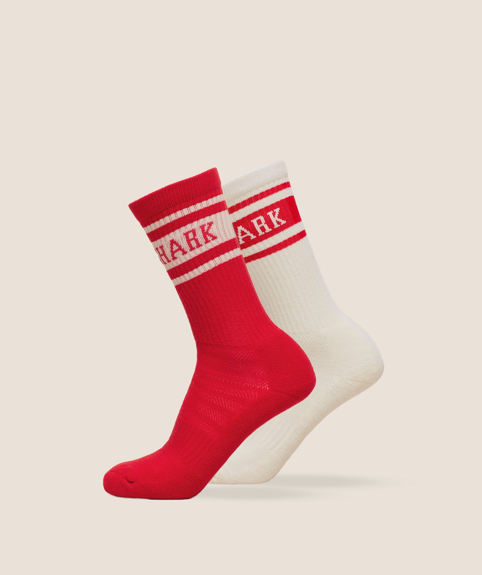 Women's Gymshark Collegiate Crew Sock 2Pk Athletic Red