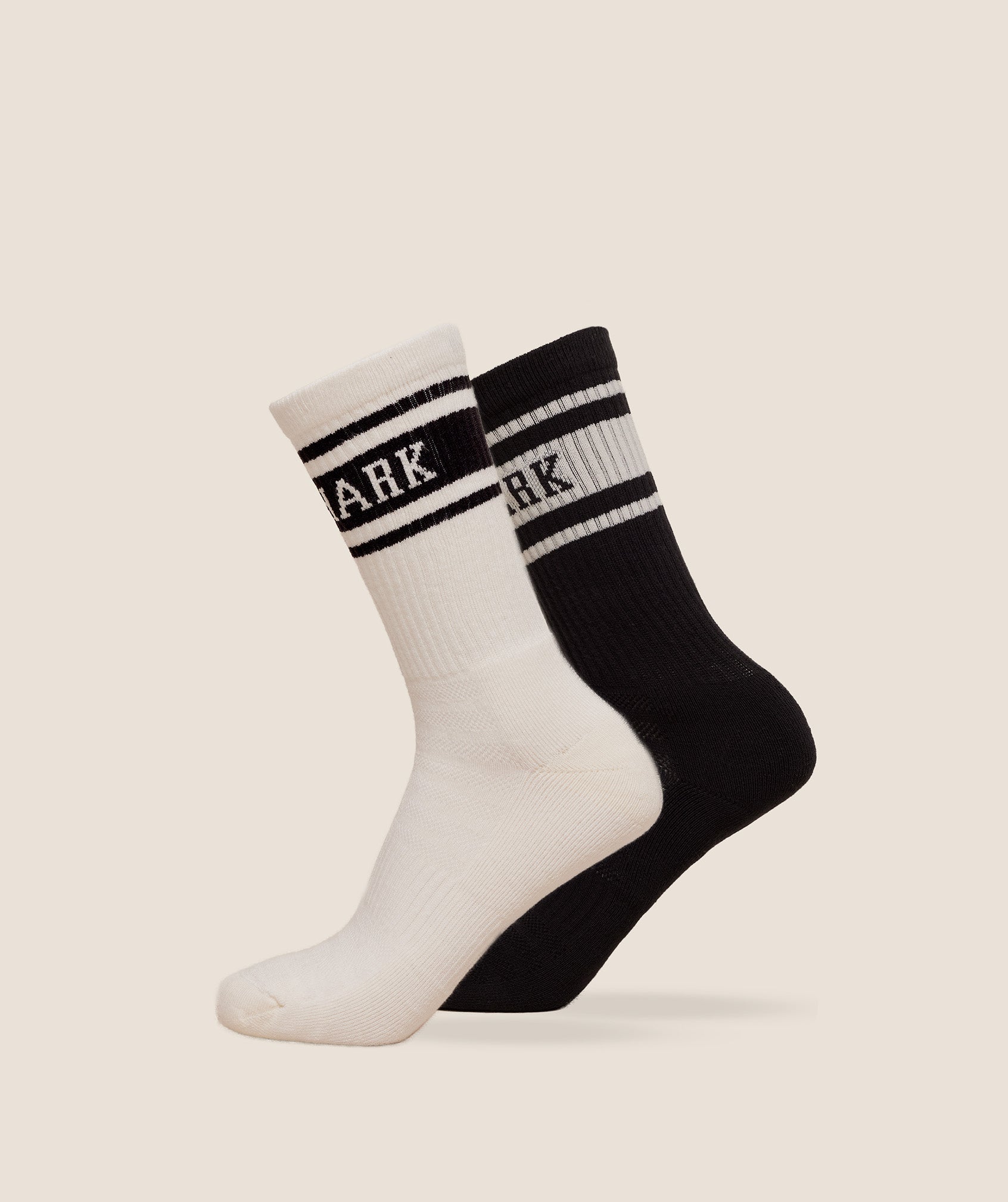 Women's Gymshark Collegiate Crew Sock 2Pk Black