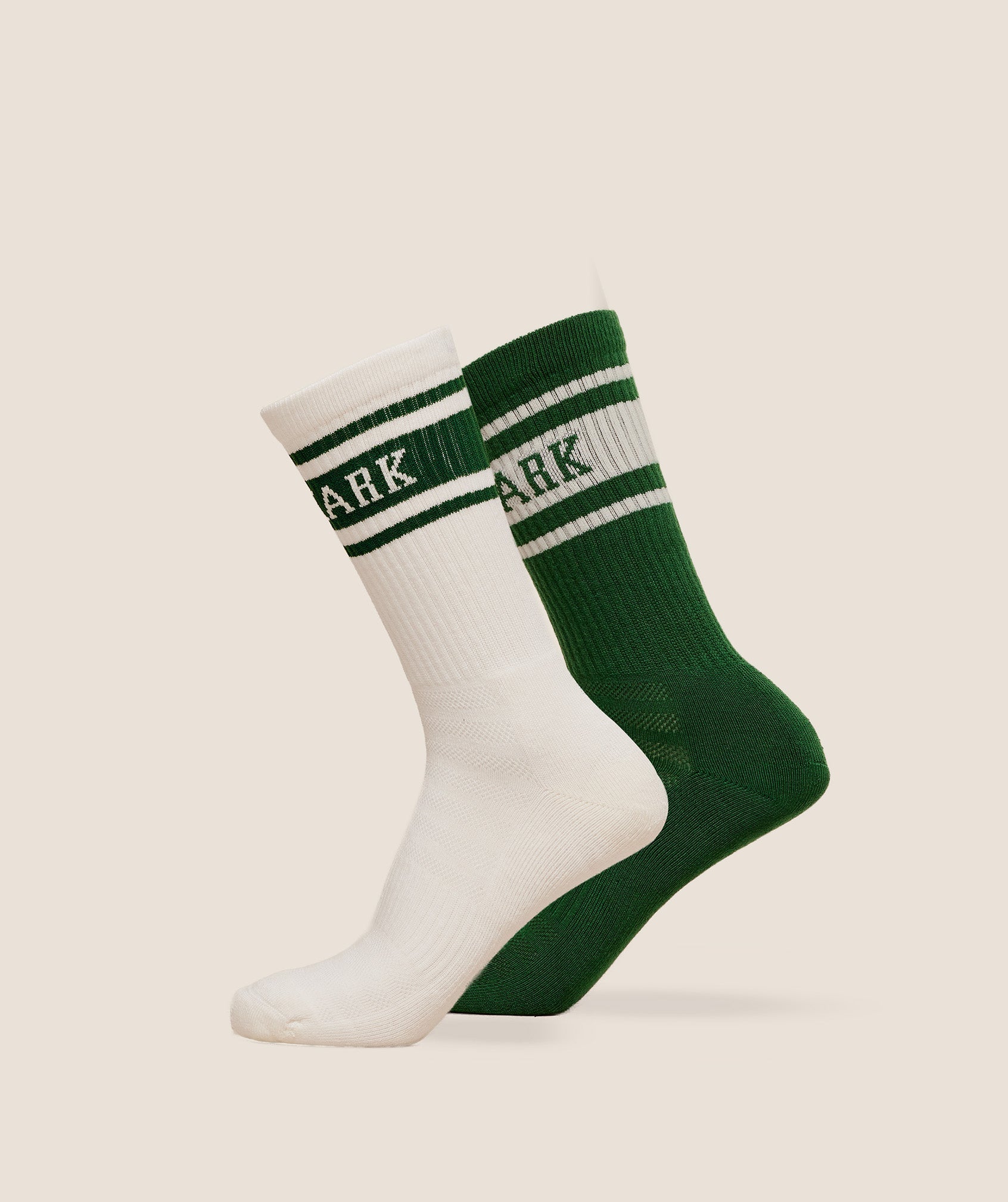 Women's Gymshark Collegiate Crew Sock 2Pk Athletic Green