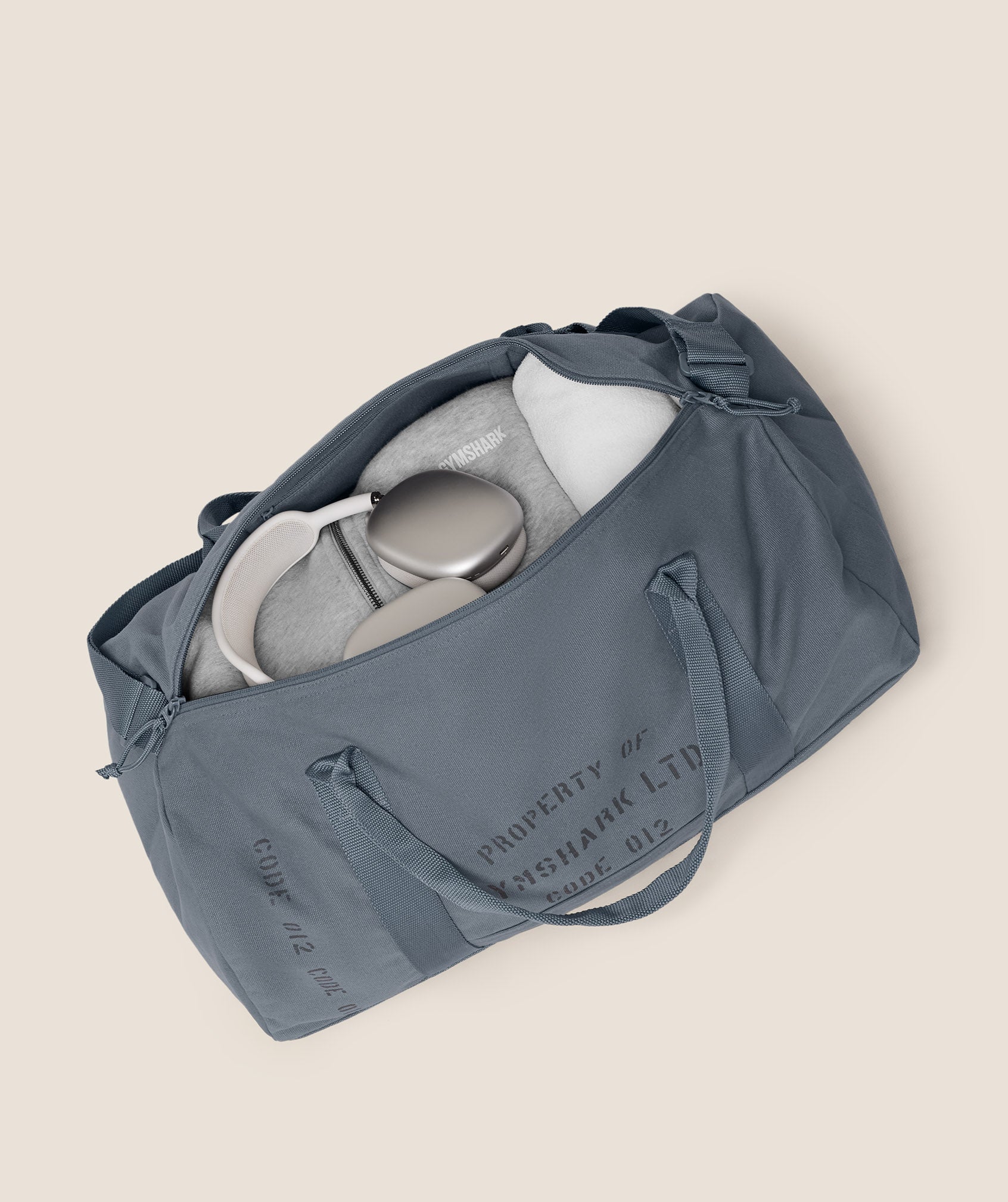 Gymshark Graphic Duffle Bag Iron Blue