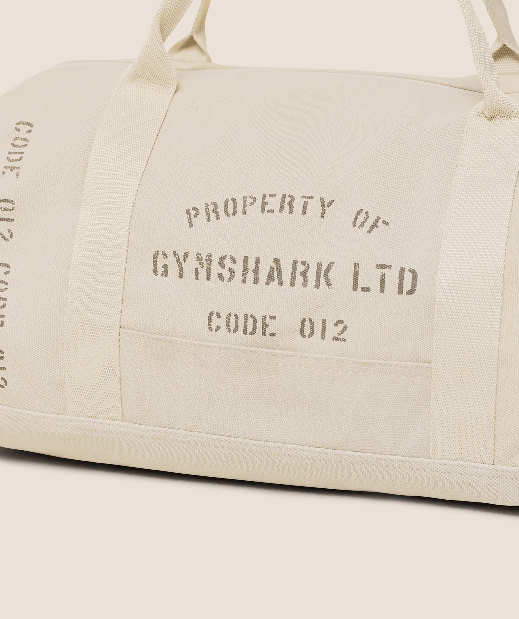 Gymshark Graphic Duffle Bag Pebble Grey