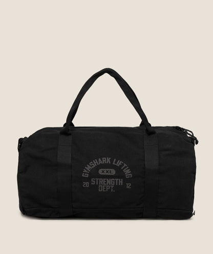 Gymshark Strength Dept Canvas Duffle Bag Black