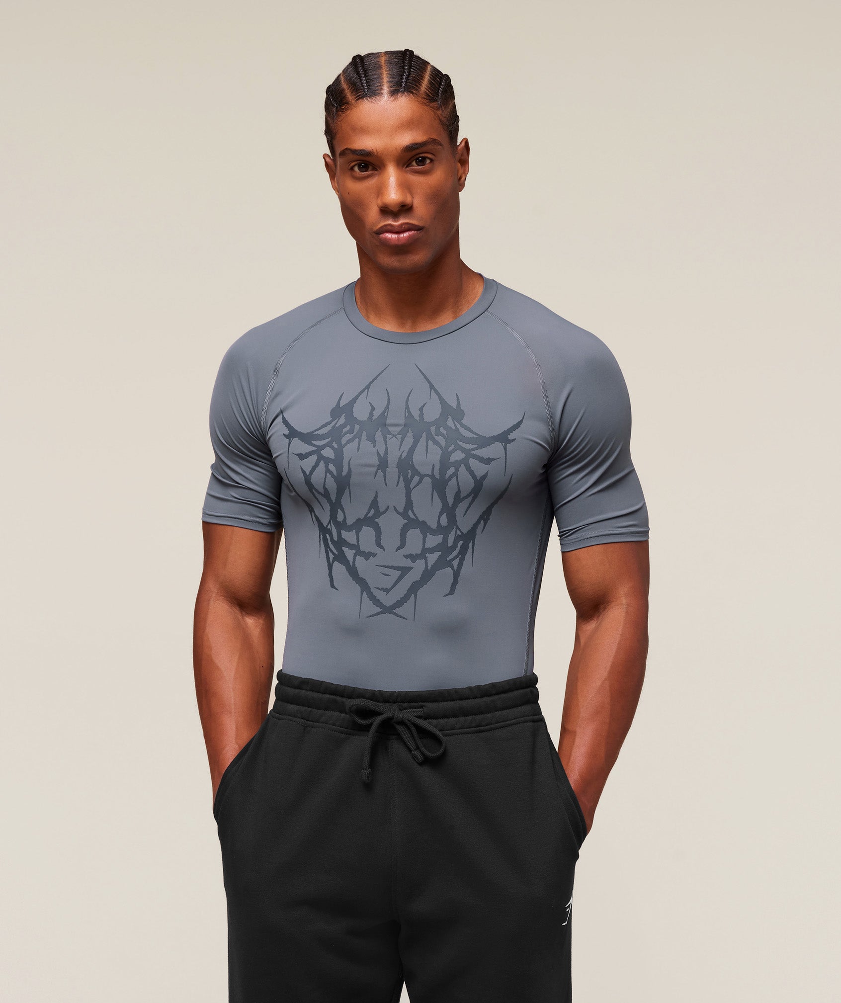 Gymshark Carlos Belcast X Element Baselayer Iron Blue