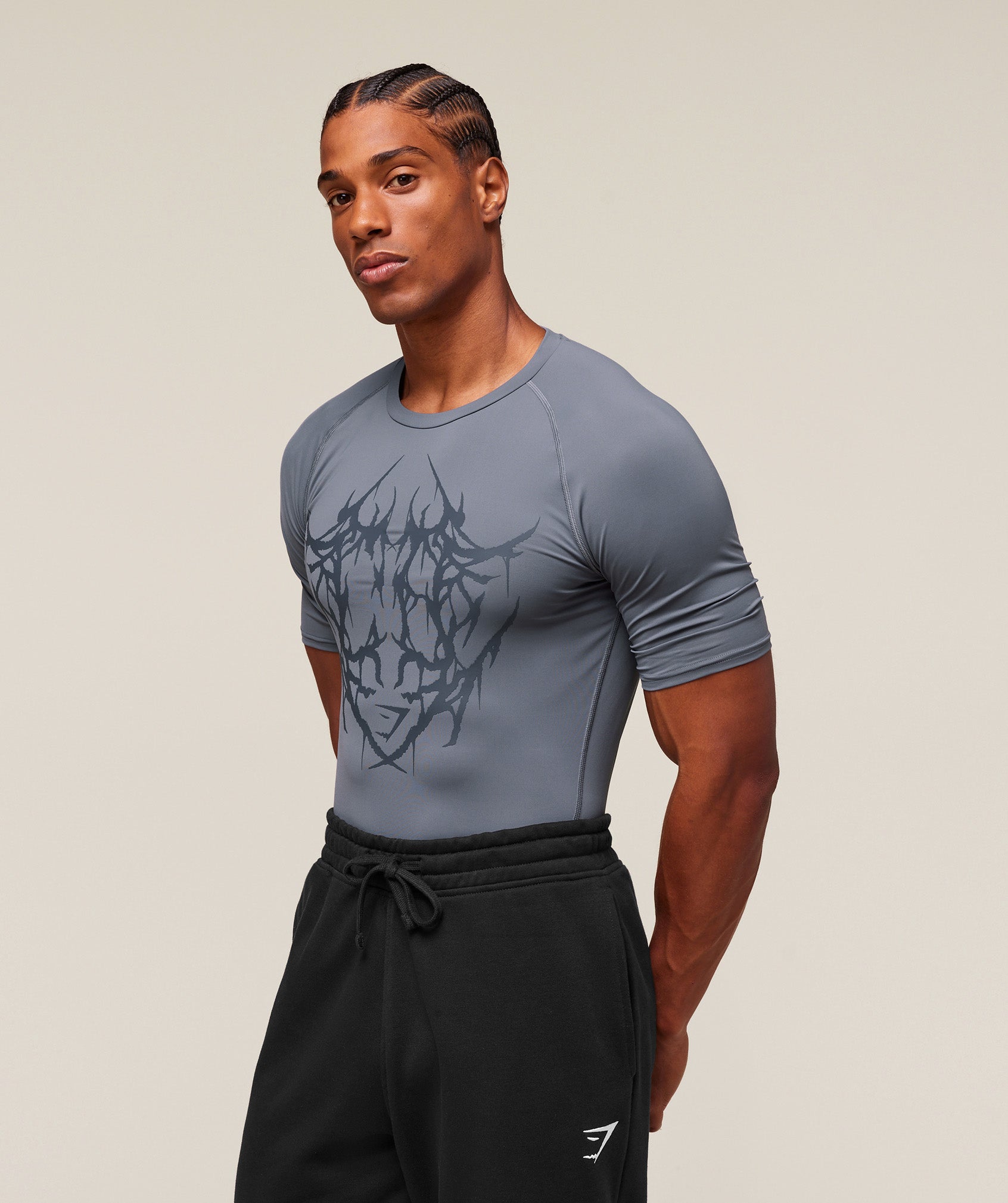 Gymshark Carlos Belcast X Element Baselayer Iron Blue