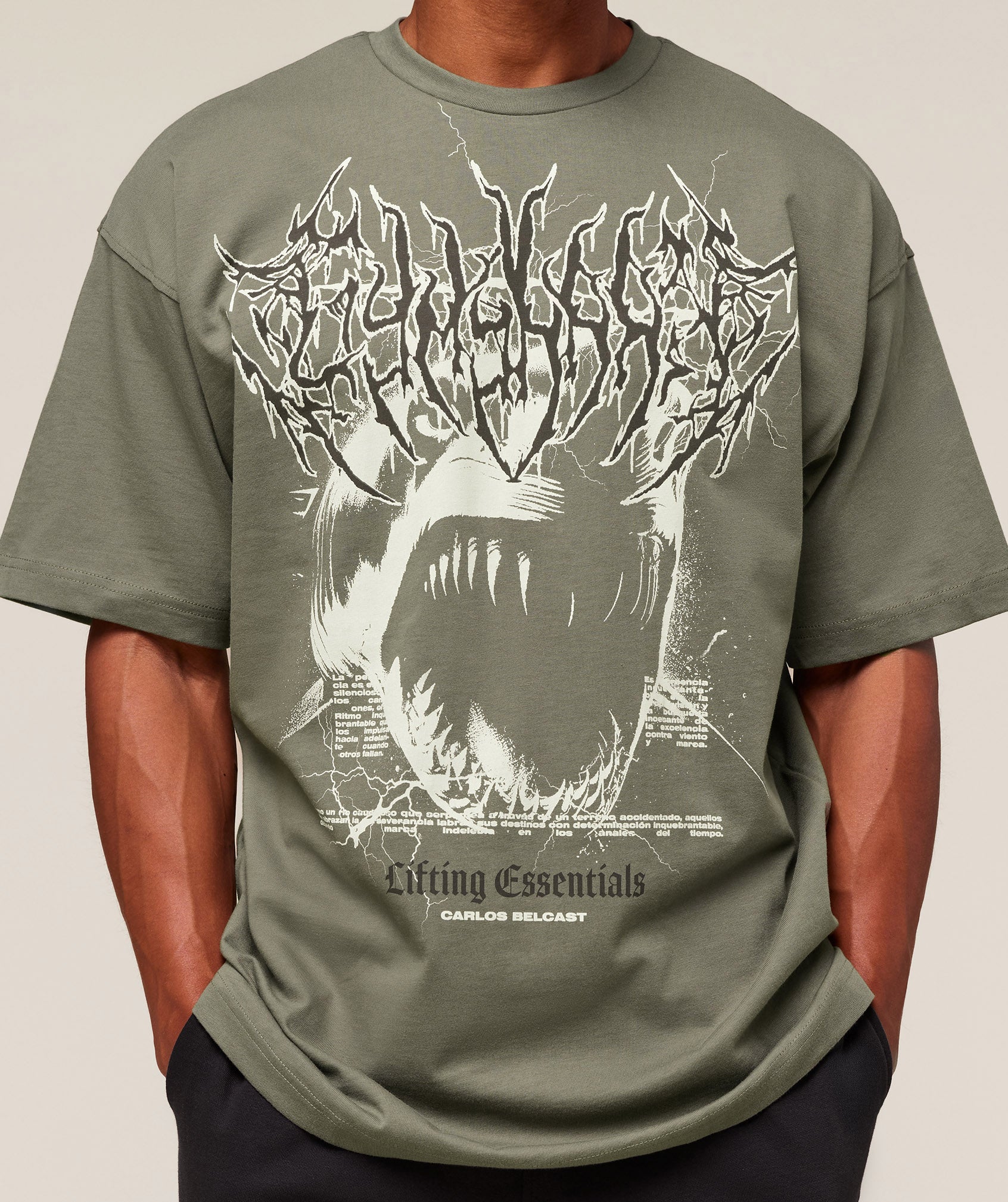 Gymshark Carlos Belcast X Rest Day Essential T-Shirt Base Green