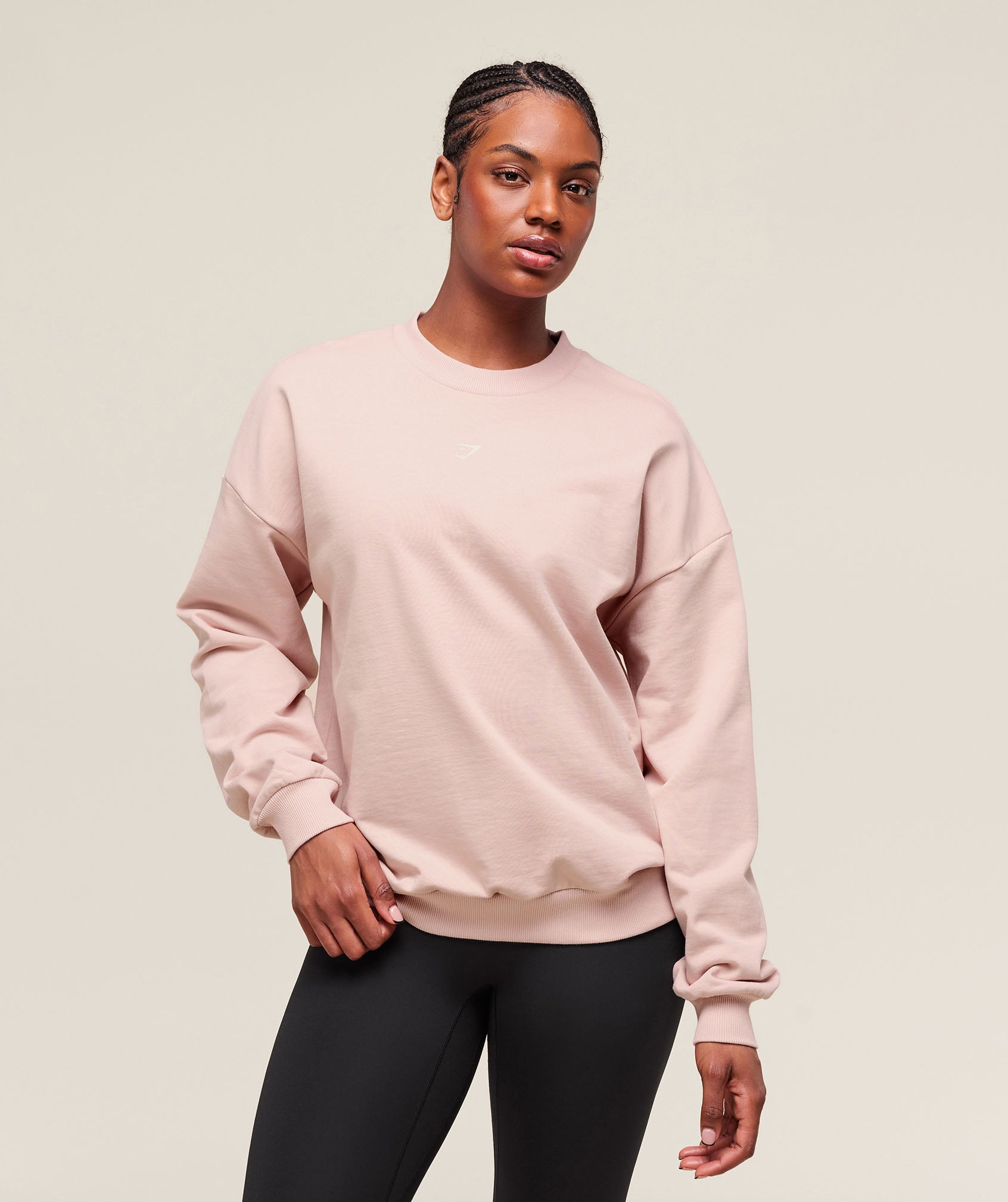 Women's Gymshark Cherry Graphic Oversized Sweatshirt Lift Pink
