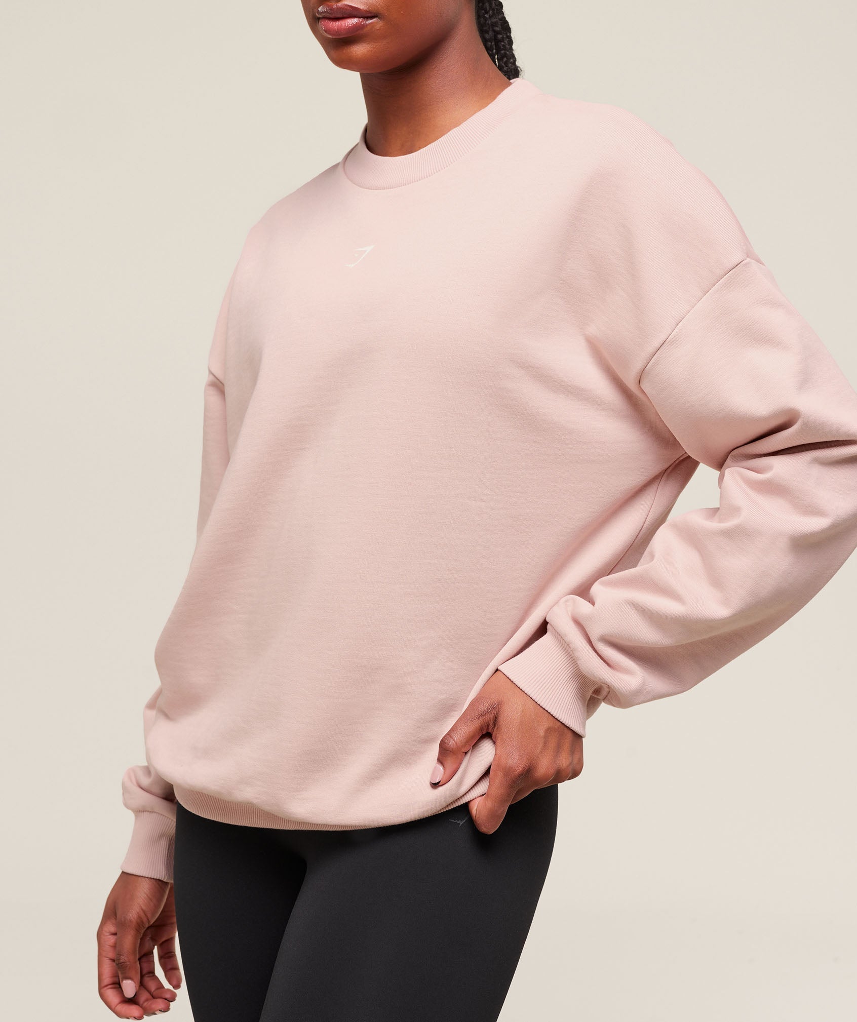 Women's Gymshark Cherry Graphic Oversized Sweatshirt Lift Pink