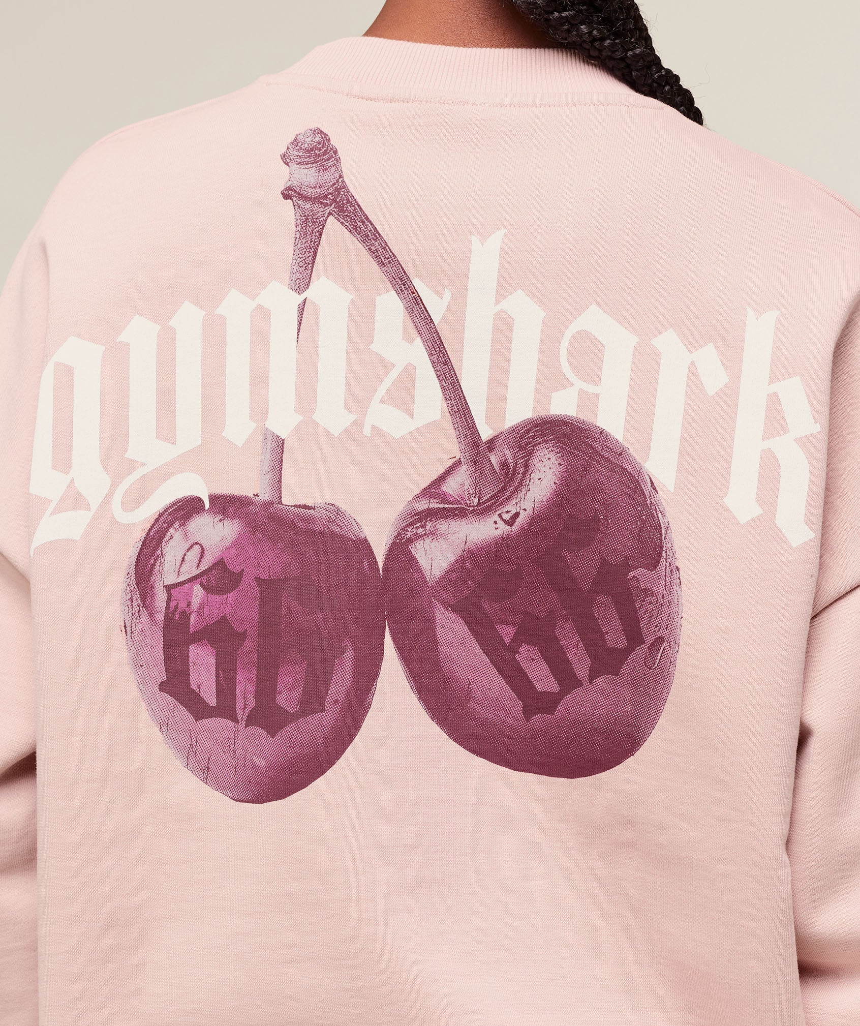 Women's Gymshark Cherry Graphic Oversized Sweatshirt Lift Pink
