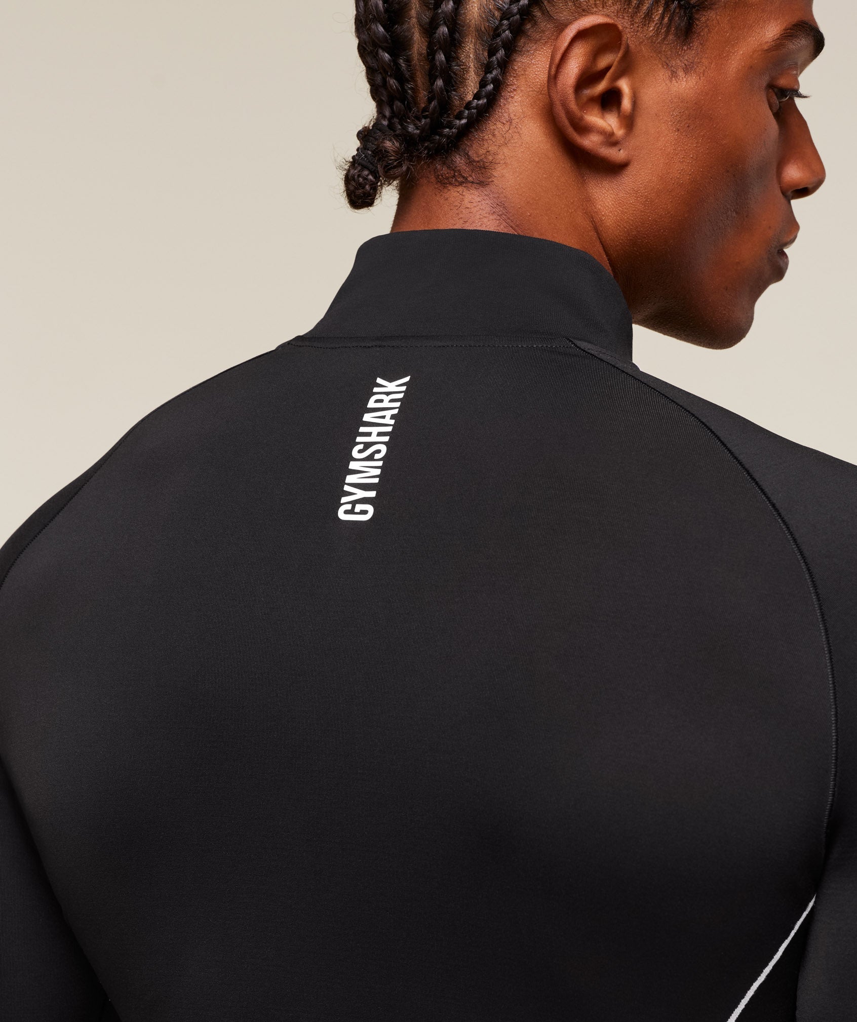 Gymshark Clean Contour Seamless 1/4 Zip Black