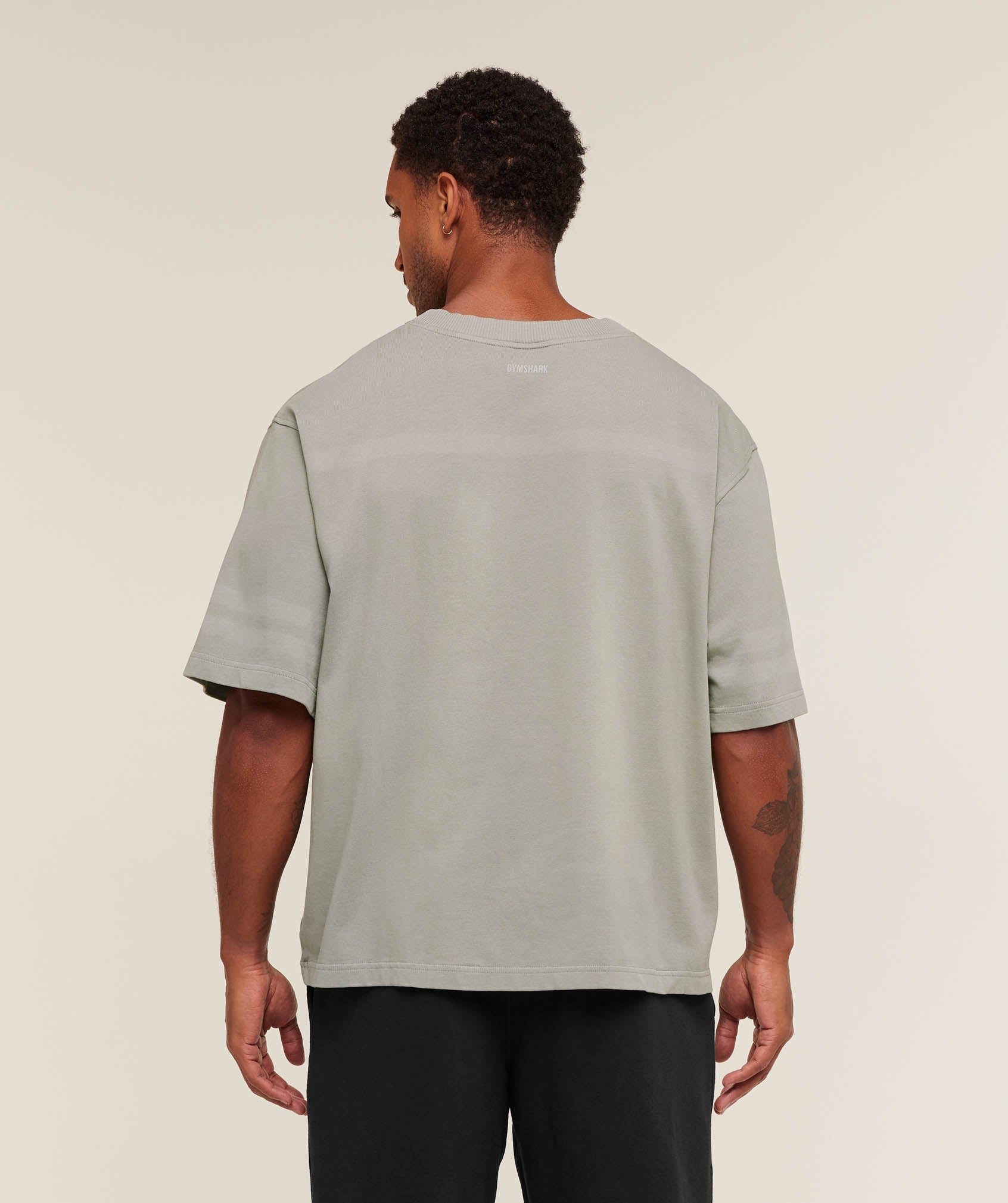 Gymshark Collegiate Washed Jersey T-Shirt Smokey Grey