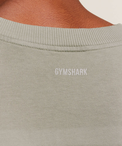 Gymshark Collegiate Washed Jersey T-Shirt Smokey Grey