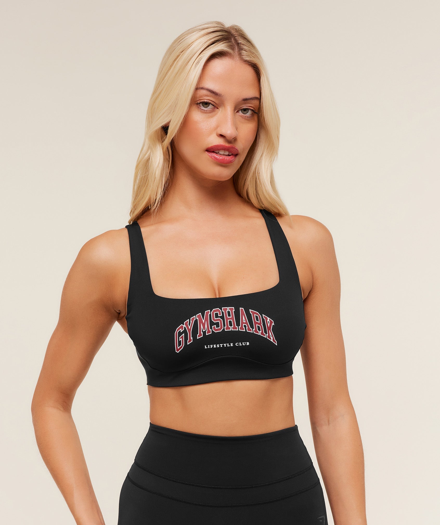 Women's Gymshark Collegiate Sports Bra Black