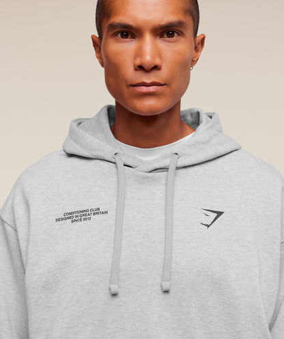 Gymshark Conditioning Club Hoodie Light Grey Core Marl