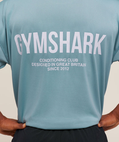 Gymshark Conditioning Club Oversized T-Shirt Bench Blue