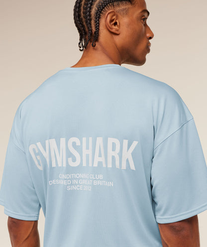 Gymshark Conditioning Club Oversized T-Shirt Chilled Blue