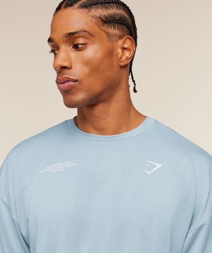 Gymshark Conditioning Club Oversized T-Shirt Chilled Blue