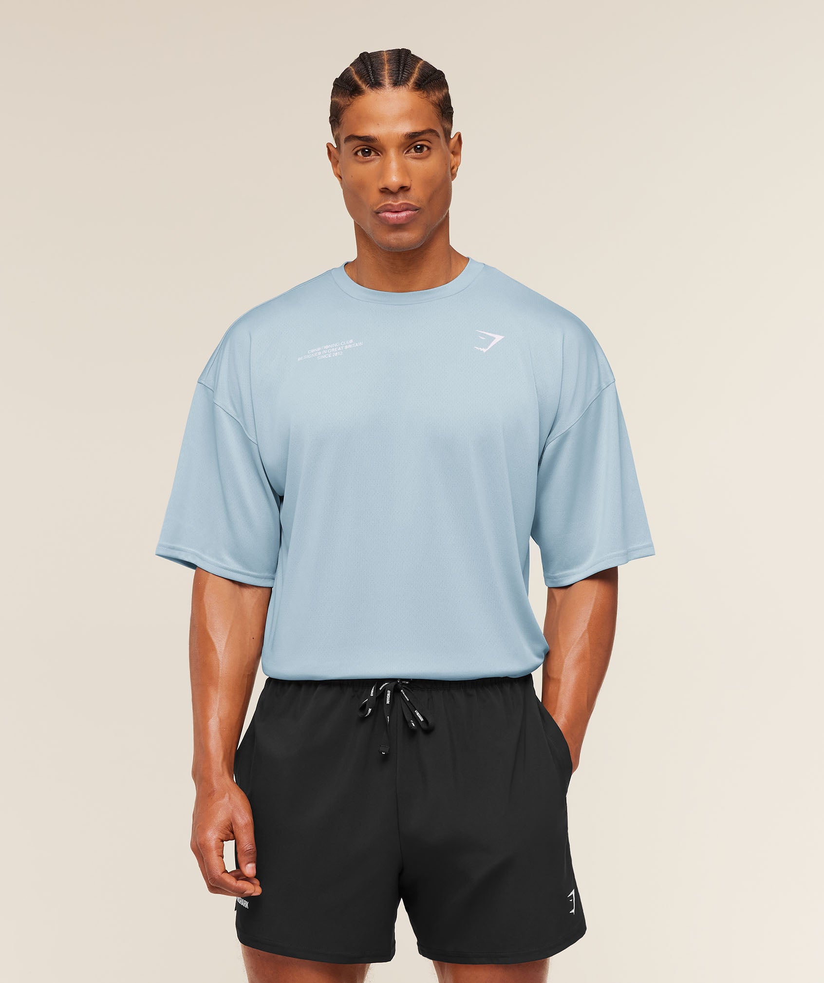 Gymshark Conditioning Club Oversized T-Shirt Chilled Blue
