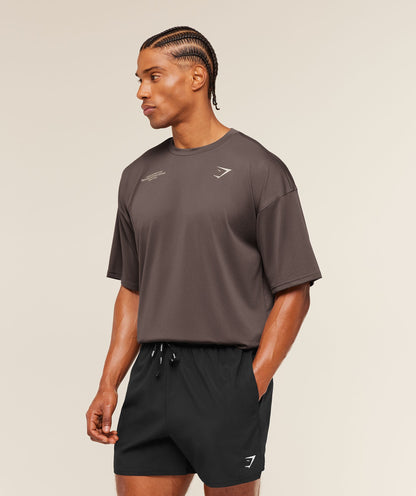 Gymshark Conditioning Club Oversized T-Shirt Cool Brown