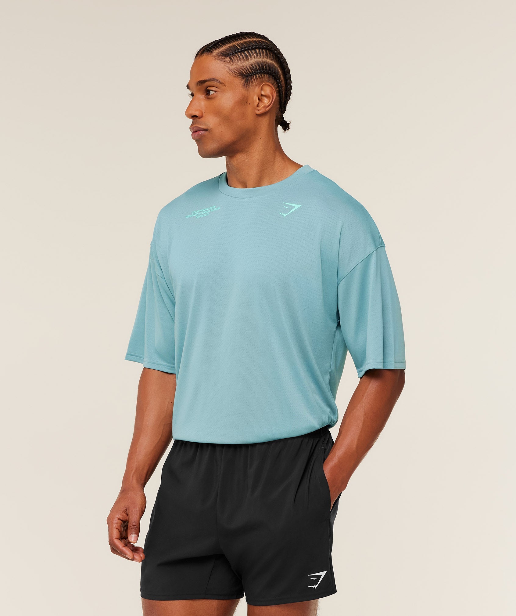 Gymshark Conditioning Club Oversized T-Shirt Gs Flow Blue