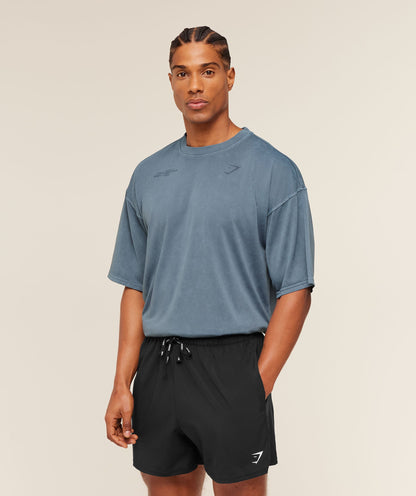 Gymshark Conditioning Club Washed T-Shirt Iron Blue