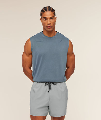 Gymshark Conditioning Club Washed Tank Iron Blue