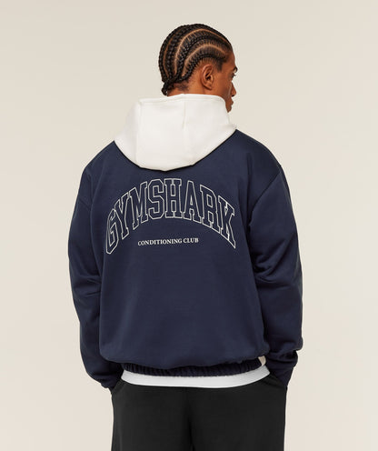 Gymshark Collegiate Tech Hoodie Heavy Blue