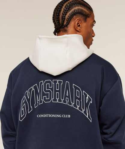 Gymshark Collegiate Tech Hoodie Heavy Blue