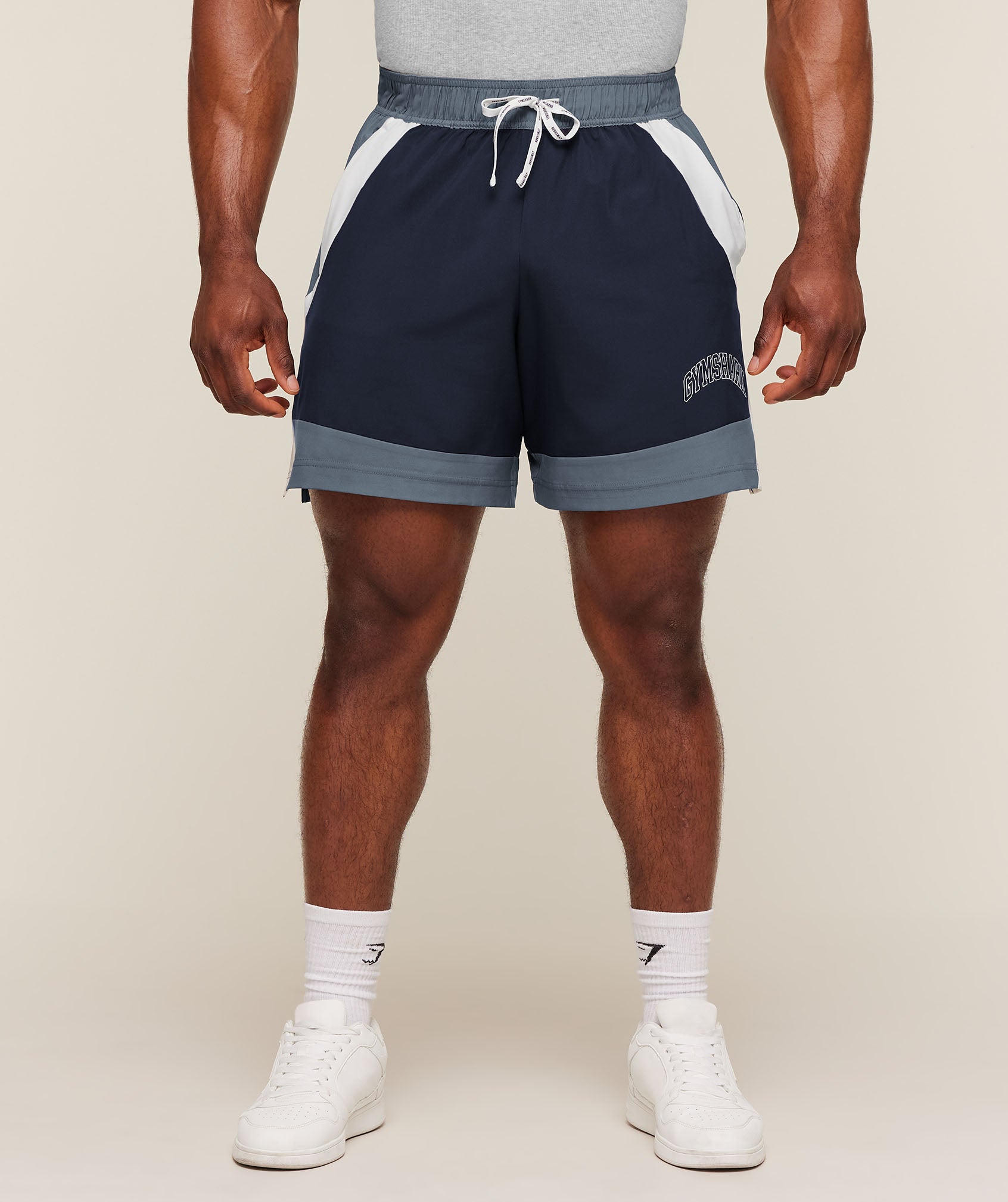 Gymshark Collegiate Tech Shorts Iron Blue