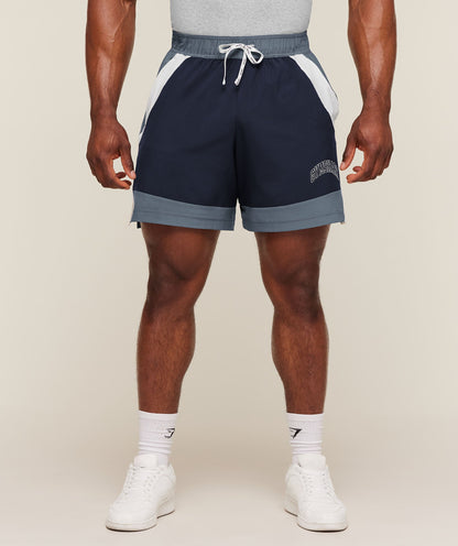 Gymshark Collegiate Tech Shorts Iron Blue