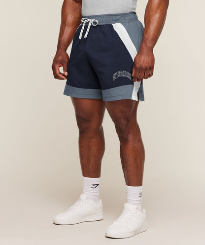 Gymshark Collegiate Tech Shorts Iron Blue