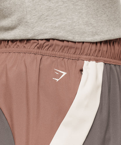 Gymshark Collegiate Tech Shorts Taupe Brown