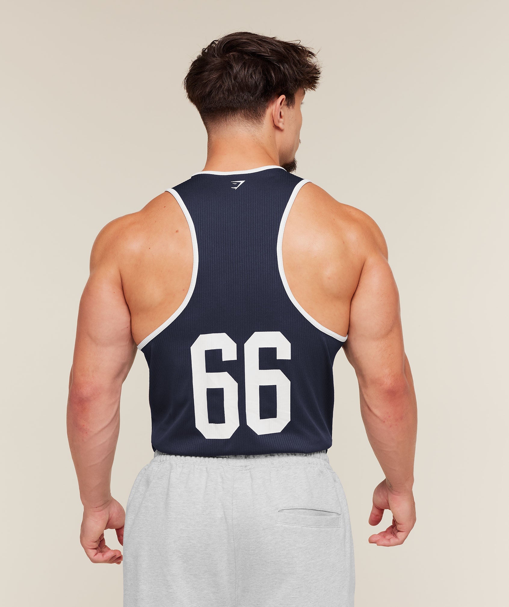 Gymshark Collegiate Tech Tank Heavy Blue