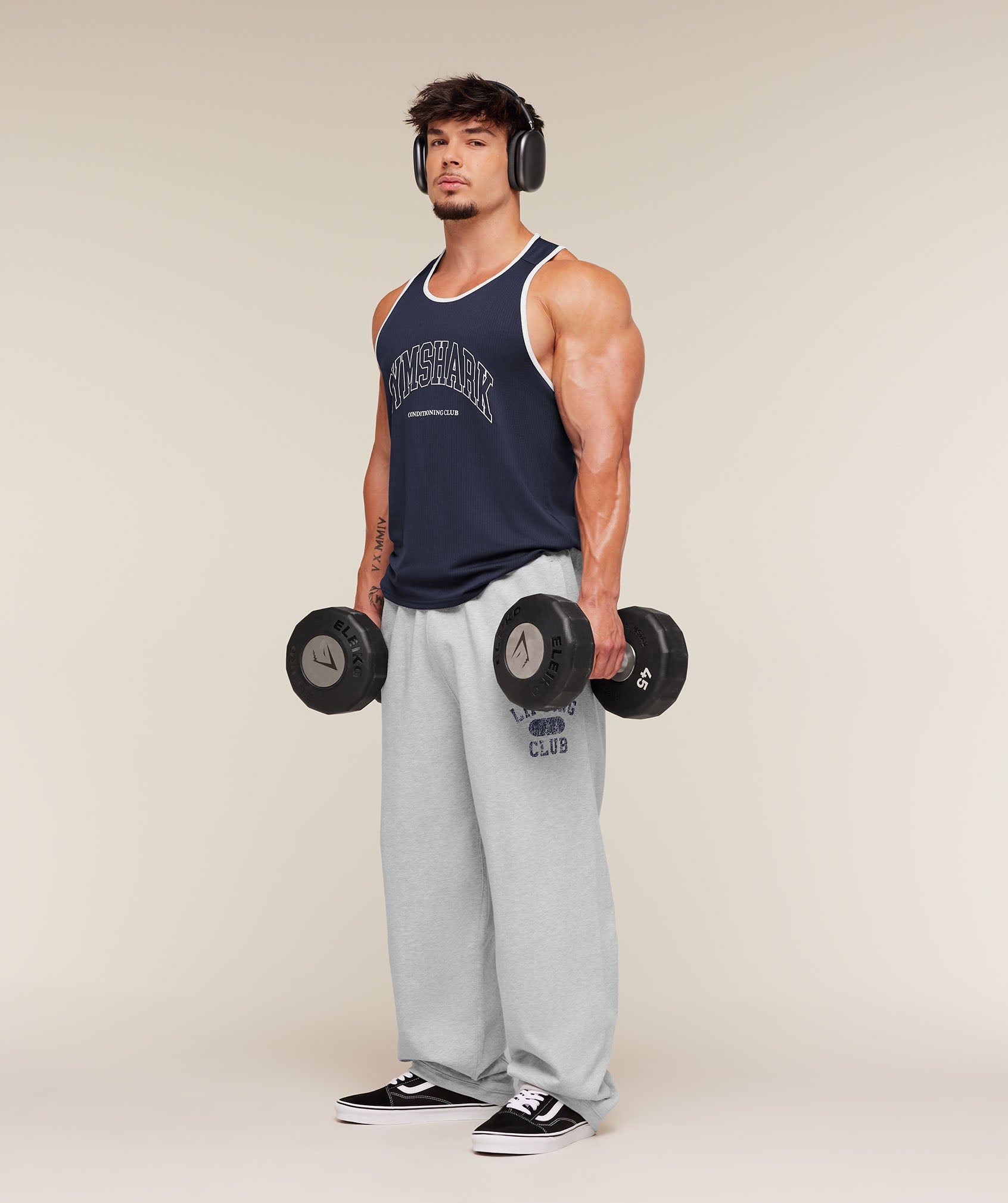 Gymshark Collegiate Tech Tank Heavy Blue
