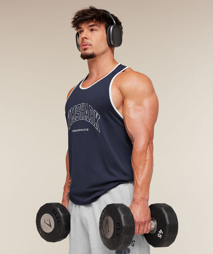 Gymshark Collegiate Tech Tank Heavy Blue