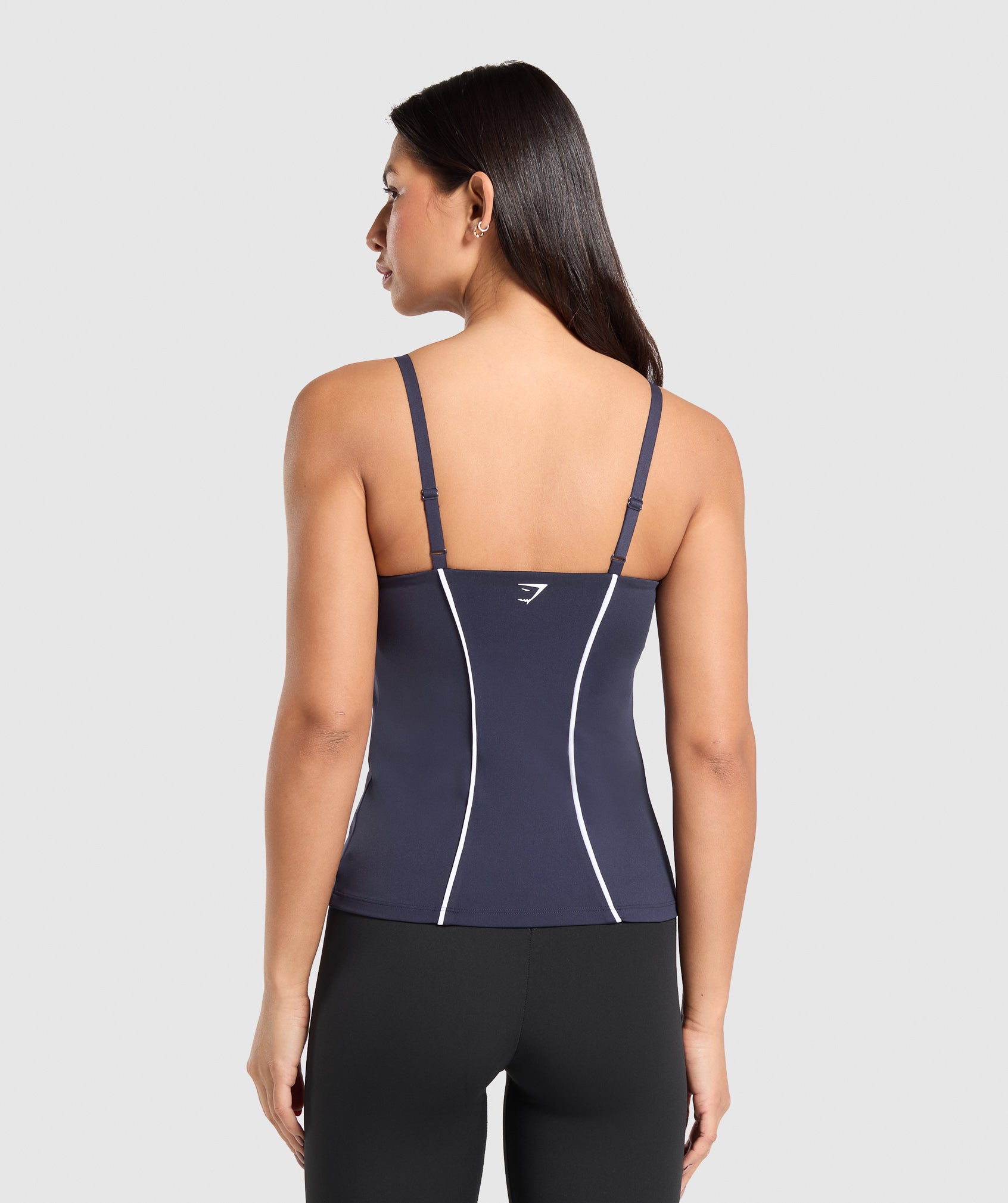 Women's Gymshark Contour Stitch Tank With Shelf Heavy Blue