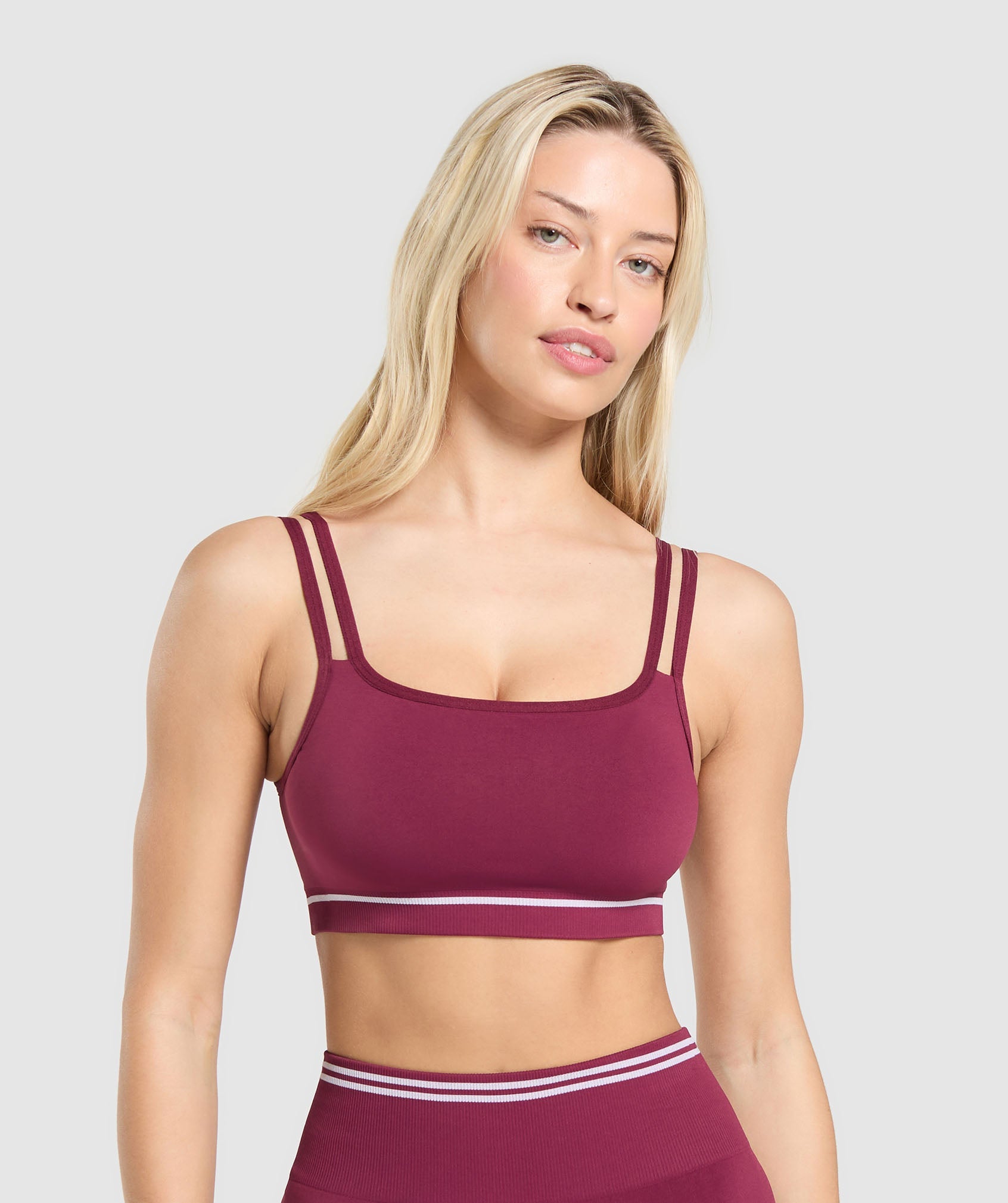 Women's Gymshark Contrast Seamless Sports Bra Strong Pink