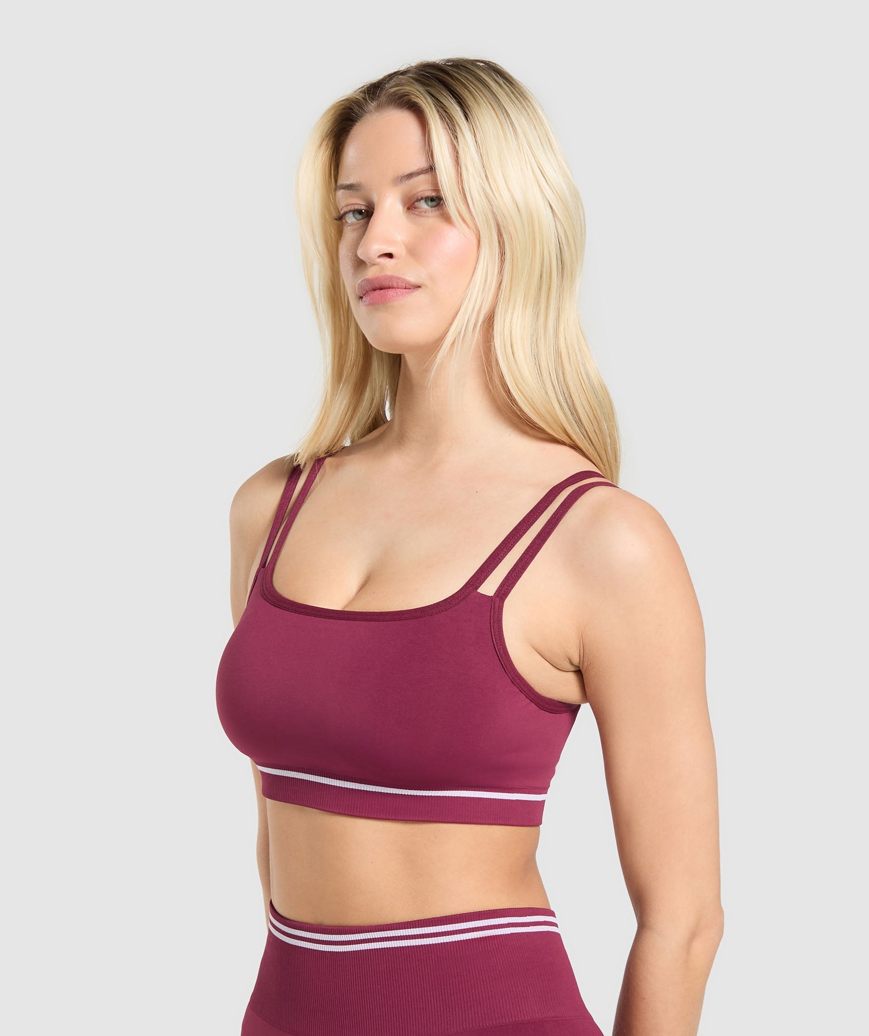 Women's Gymshark Contrast Seamless Sports Bra Strong Pink