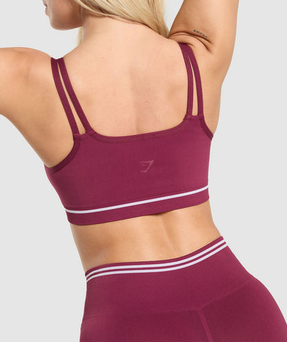Women's Gymshark Contrast Seamless Sports Bra Strong Pink