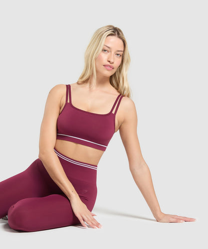 Women's Gymshark Contrast Seamless Sports Bra Strong Pink